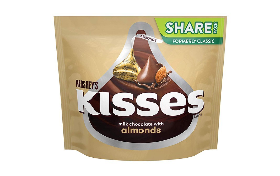 Hershey's Kisses Milk Chocolate with almonds   Pack  283 grams